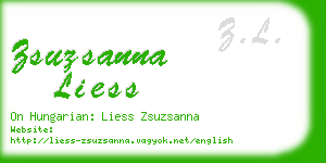 zsuzsanna liess business card